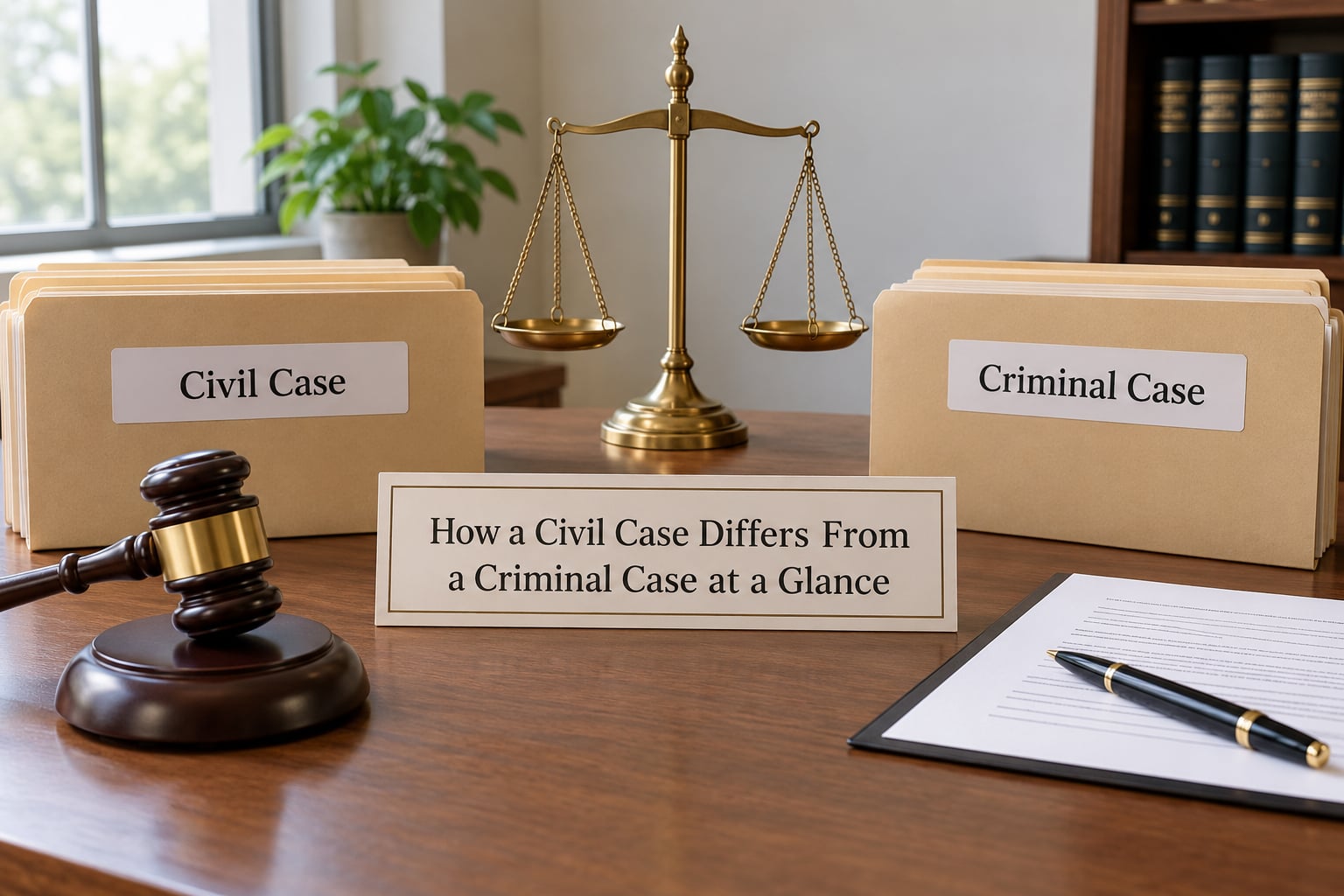 How a Civil Case Differs From a Criminal Case at a Glance