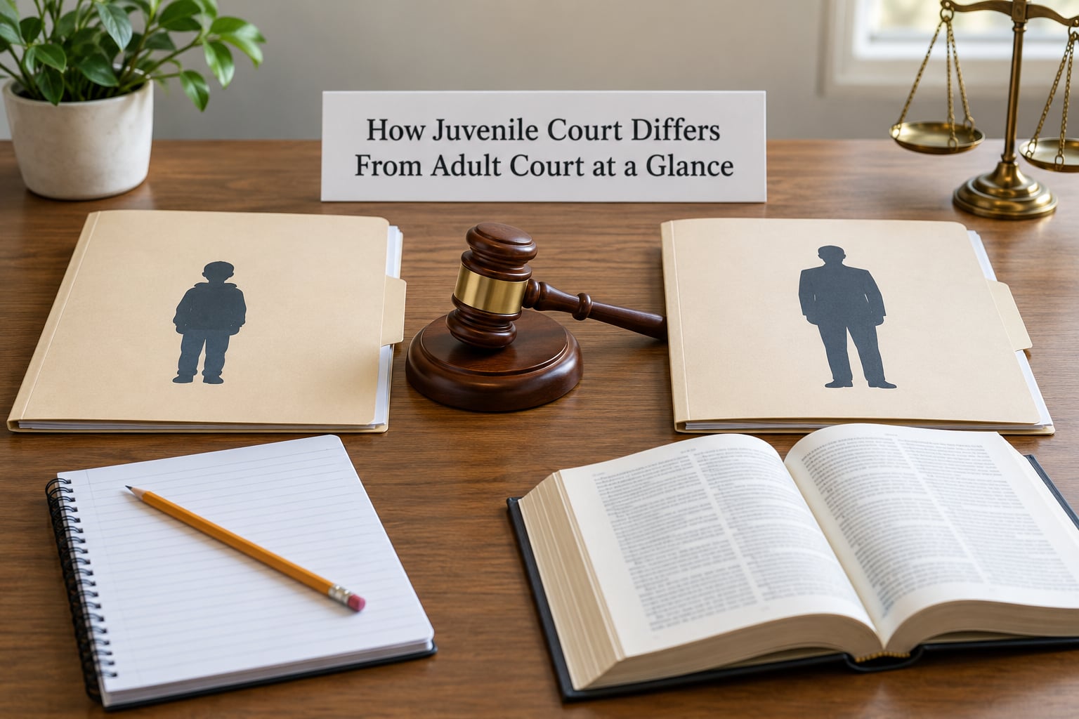How Juvenile Court Differs From Adult Court at a Glance
