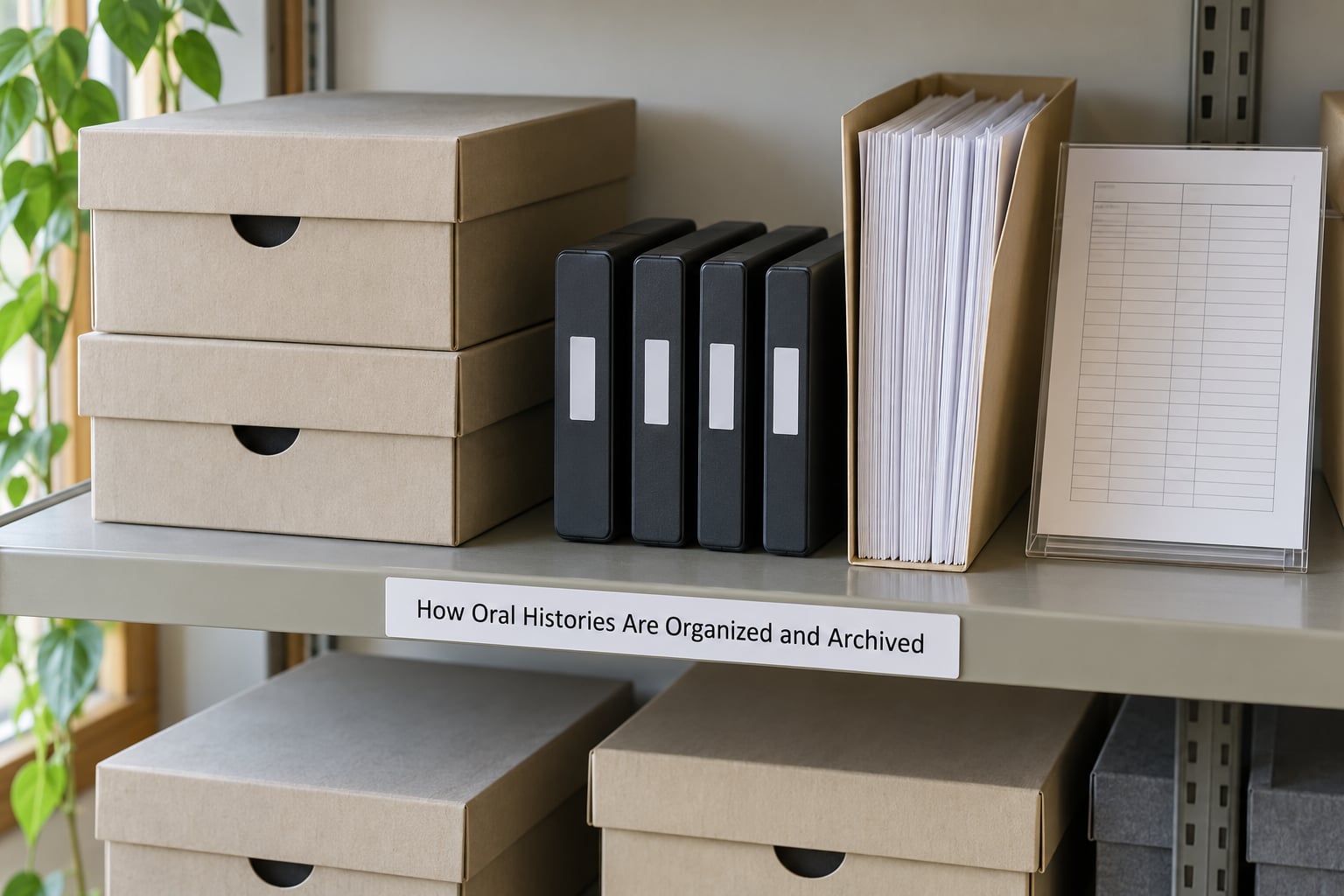 How Oral Histories Are Organized and Archived
