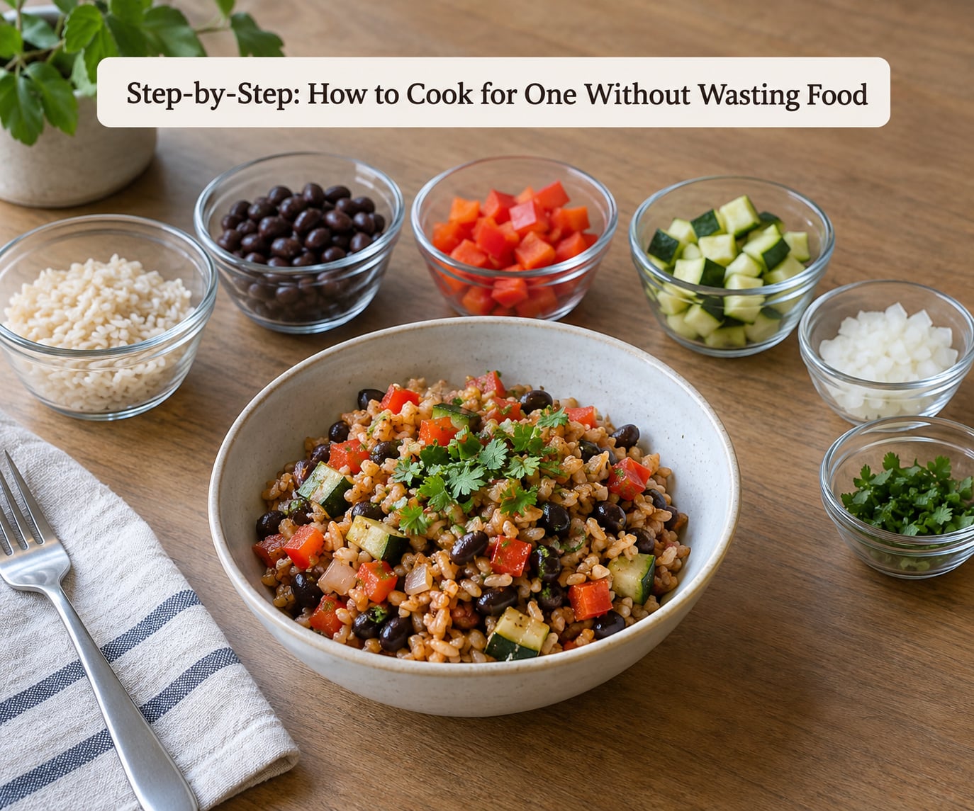 Step-by-Step: How to Cook for One Without Wasting Food