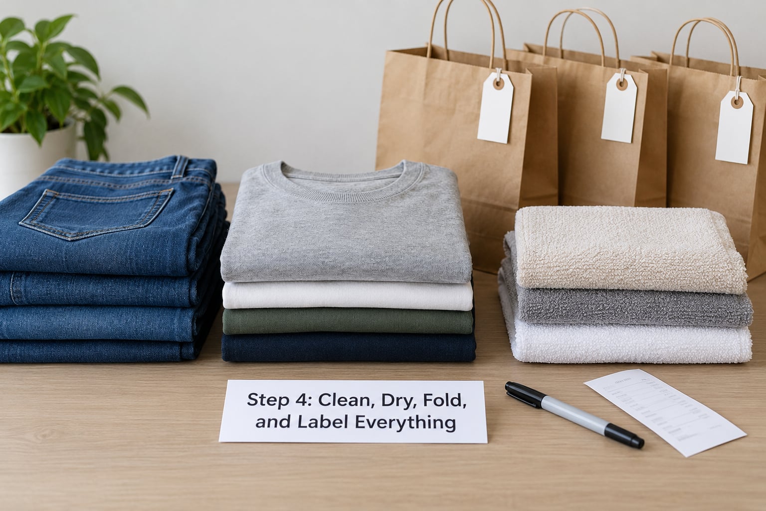 Step 4: Clean, Dry, Fold, and Label Everything