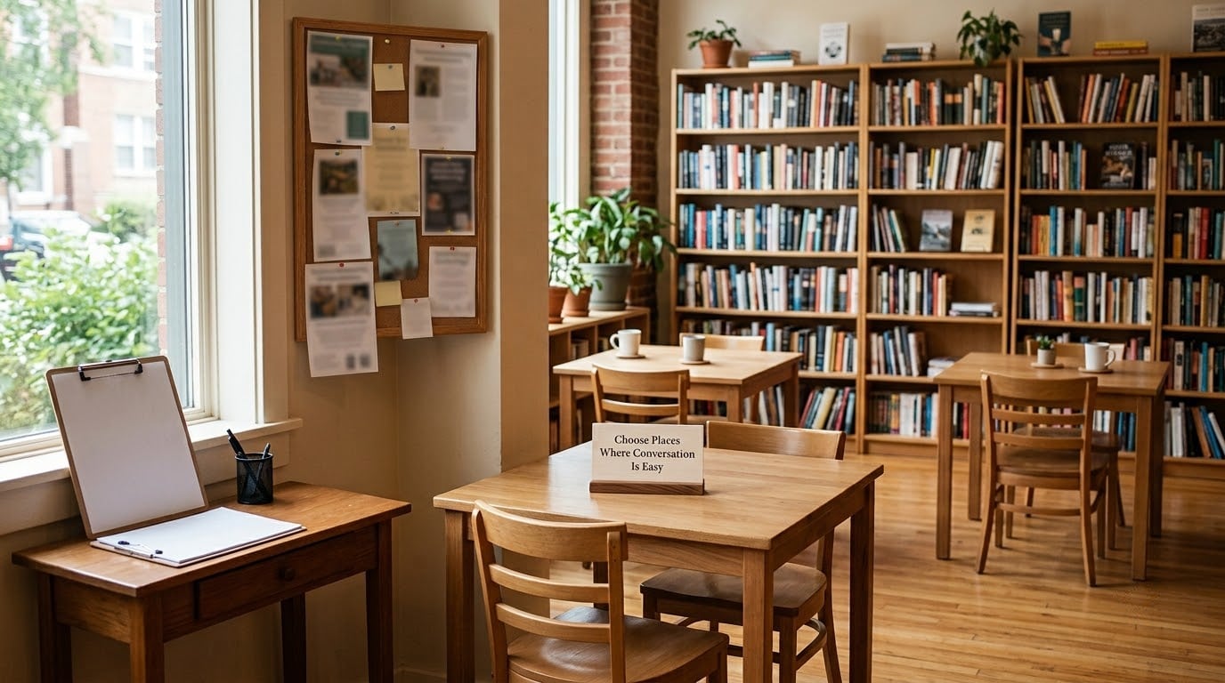 Choose Places Where Conversation Is Easy