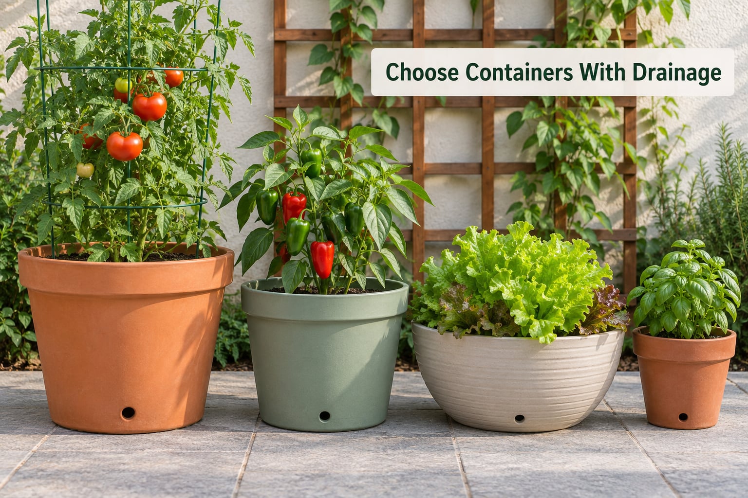 Choose Containers With Drainage