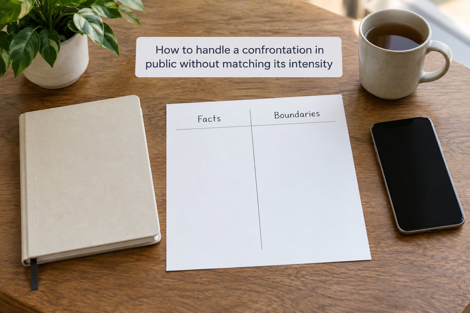 How to handle a confrontation in public without matching its intensity