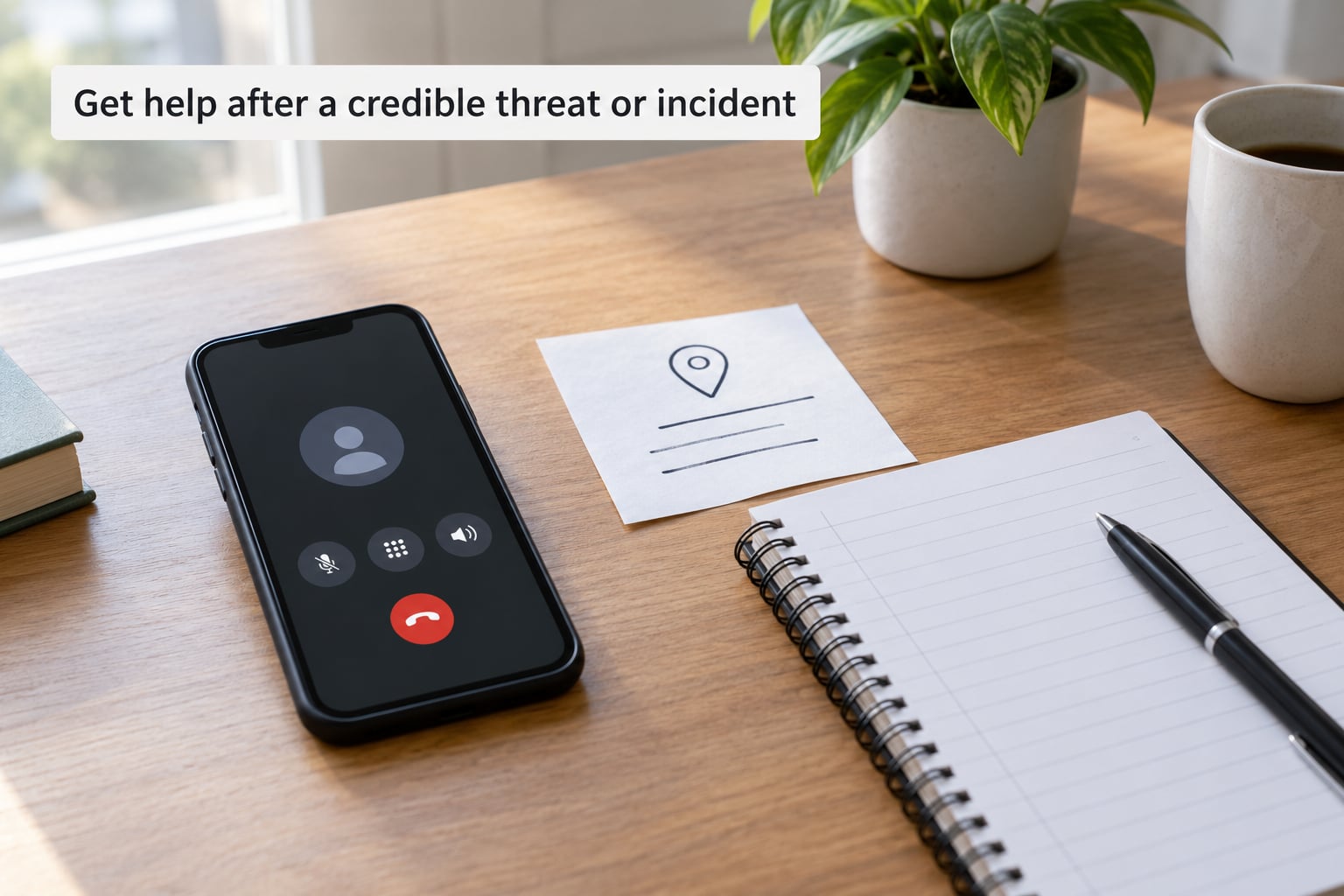 Get help after a credible threat or incident