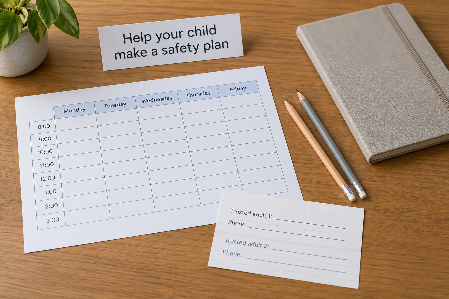 Help your child make a safety plan