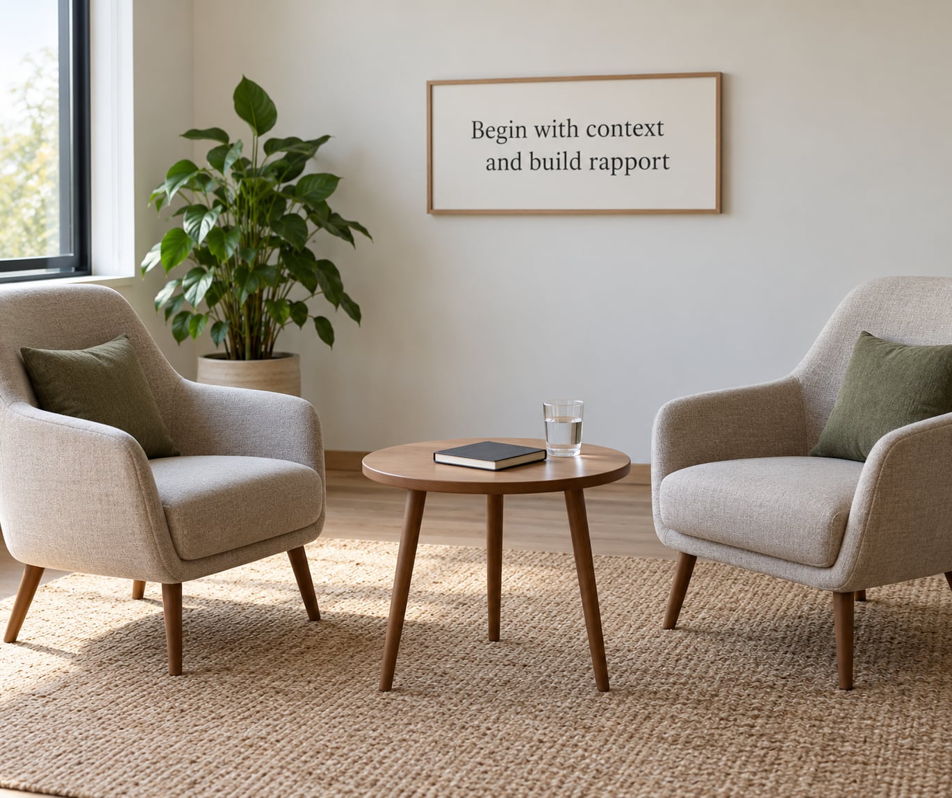 Begin with context and build rapport