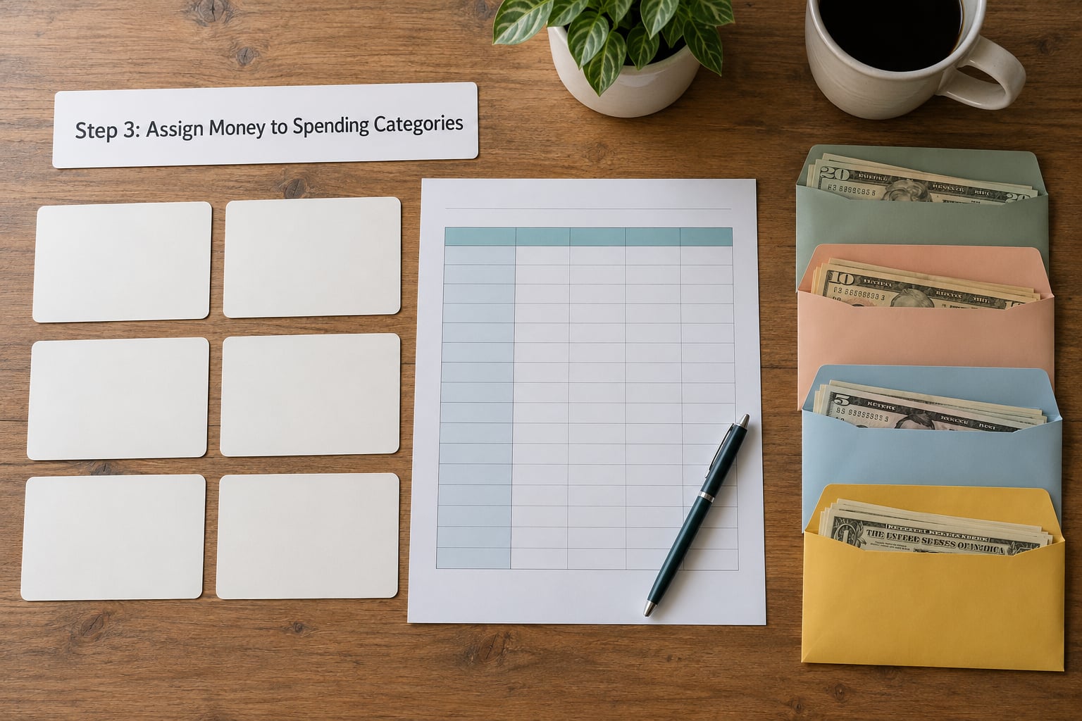 Step 3: Assign Money to Spending Categories