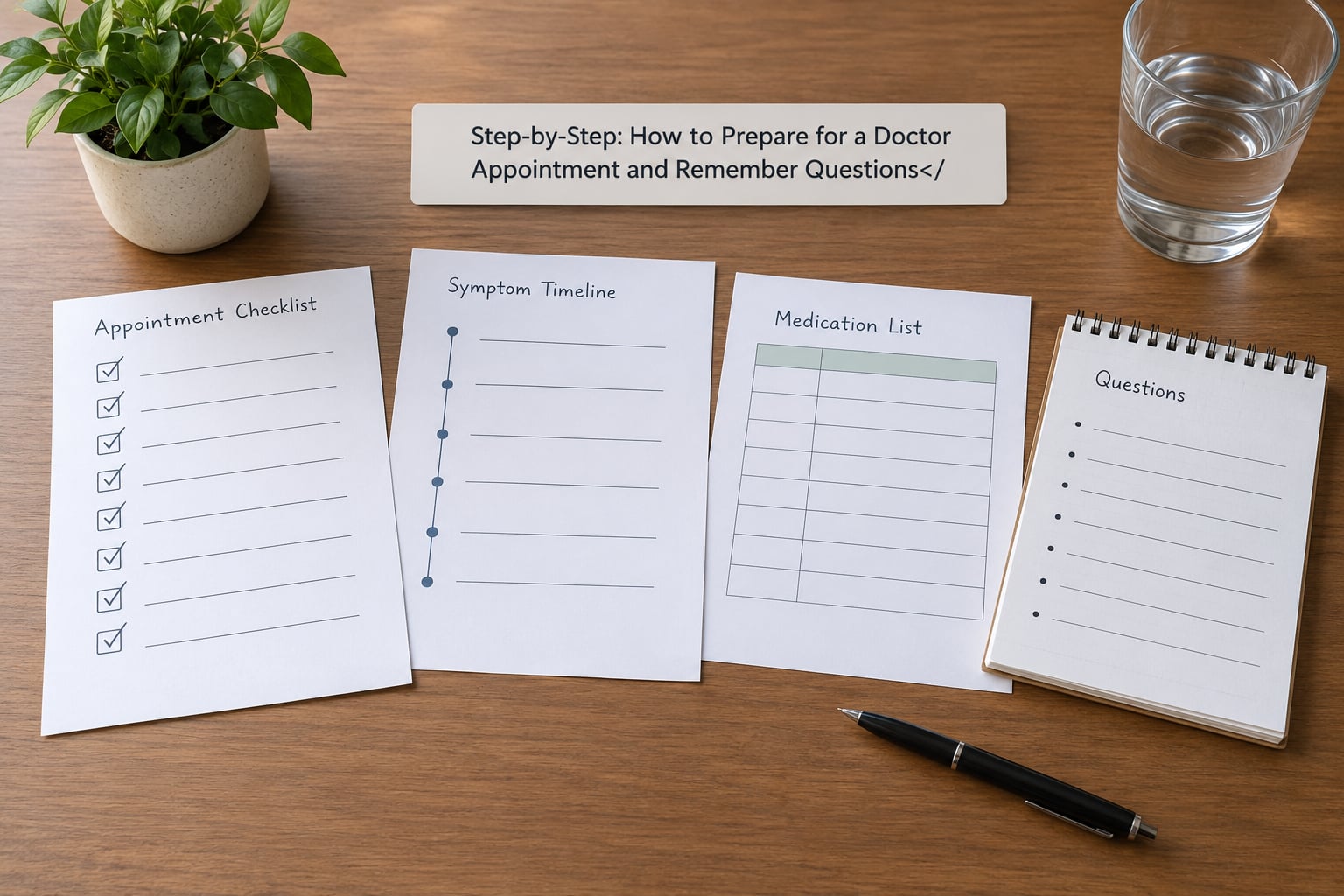 Step-by-Step: How to Prepare for a Doctor Appointment and Remember Questions</