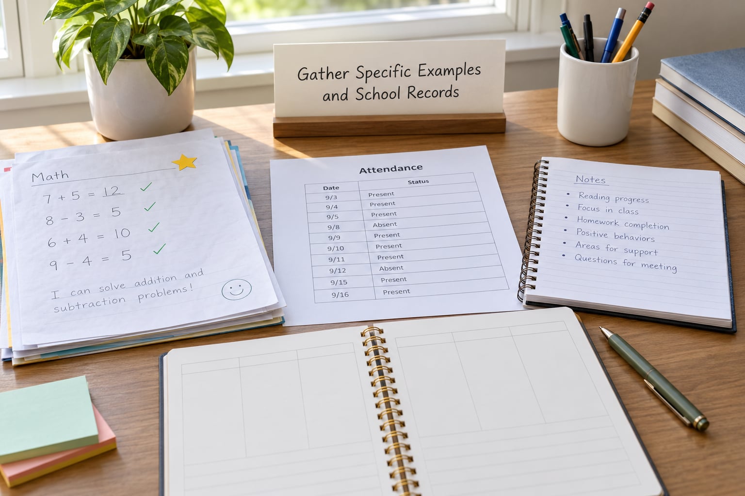 Gather Specific Examples and School Records