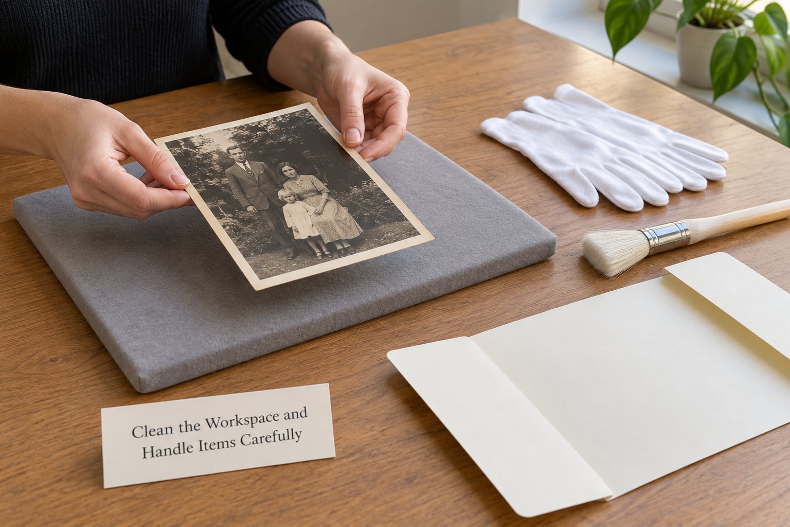 Clean the Workspace and Handle Items Carefully