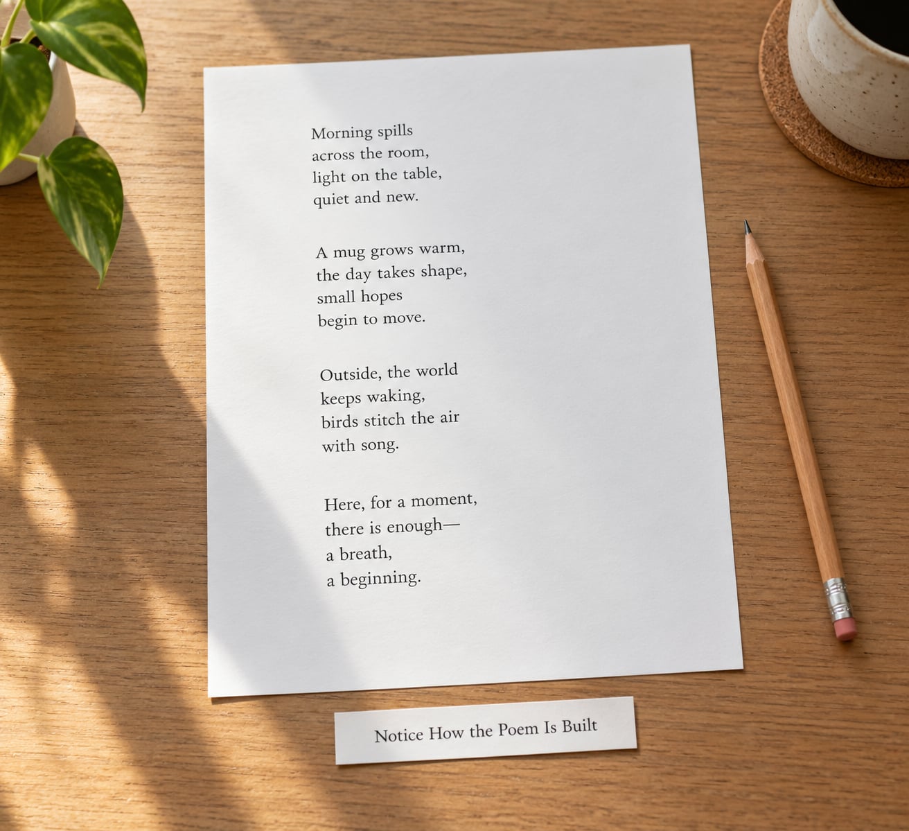 Notice How the Poem Is Built