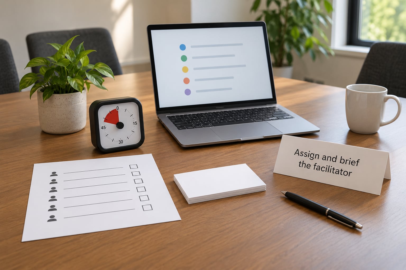 Assign and brief the facilitator