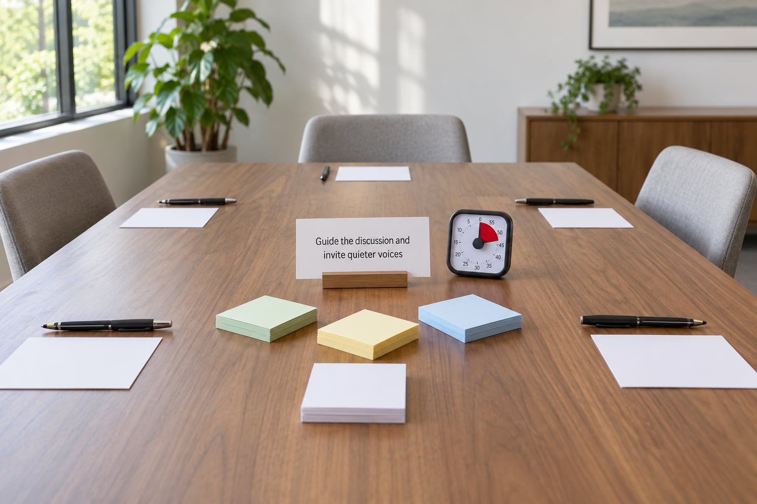 Guide the discussion and invite quieter voices