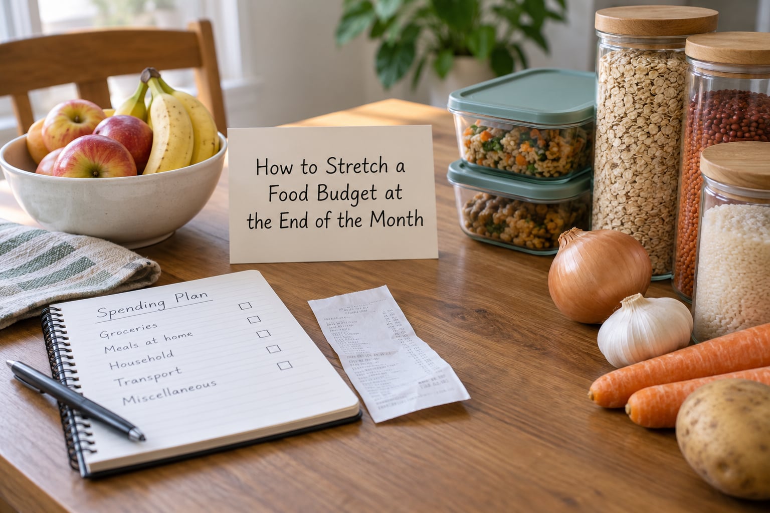 How to Stretch a Food Budget at the End of the Month
