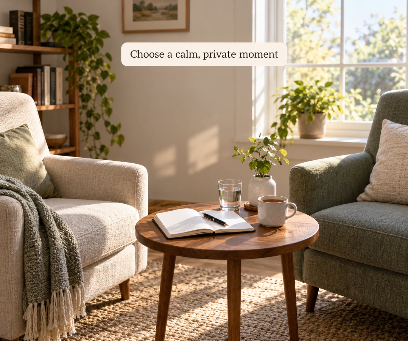 Choose a calm, private moment