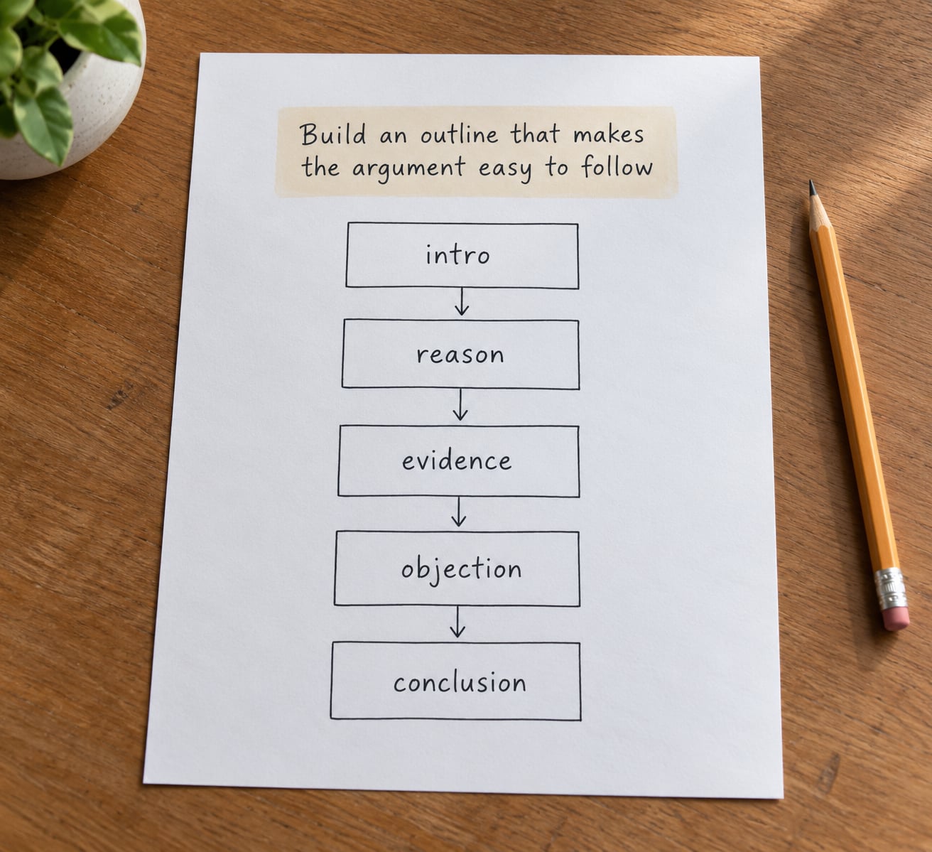 Build an outline that makes the argument easy to follow